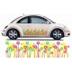 VW Beetle Daisies Flower full graphics kit