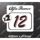 Race Number Board Alfa Romeo