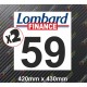 Race Number Board Lombard
