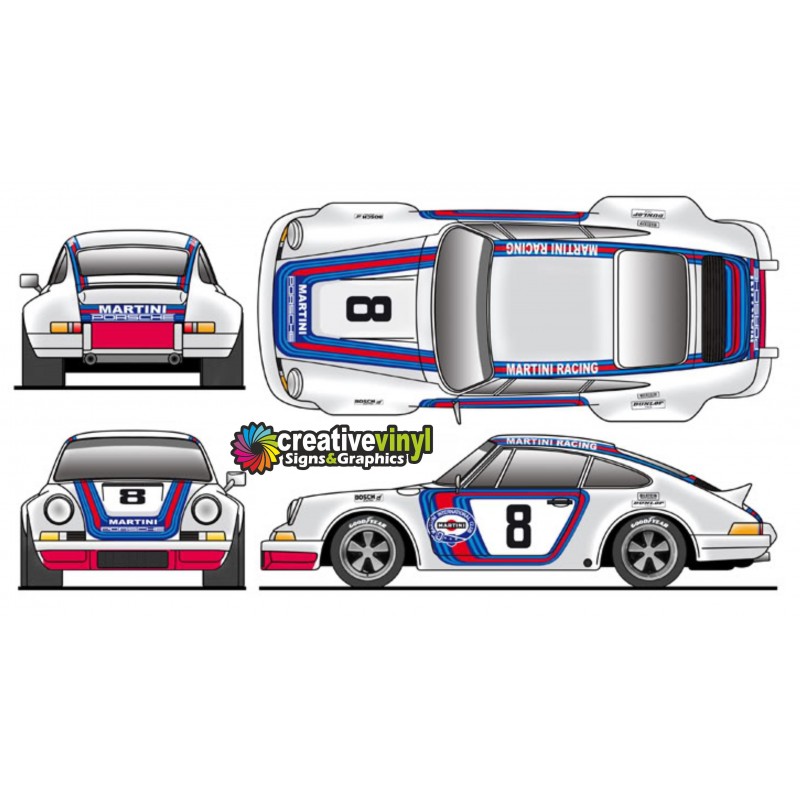 Porsche 911 RSR Martini Graphics Kit
