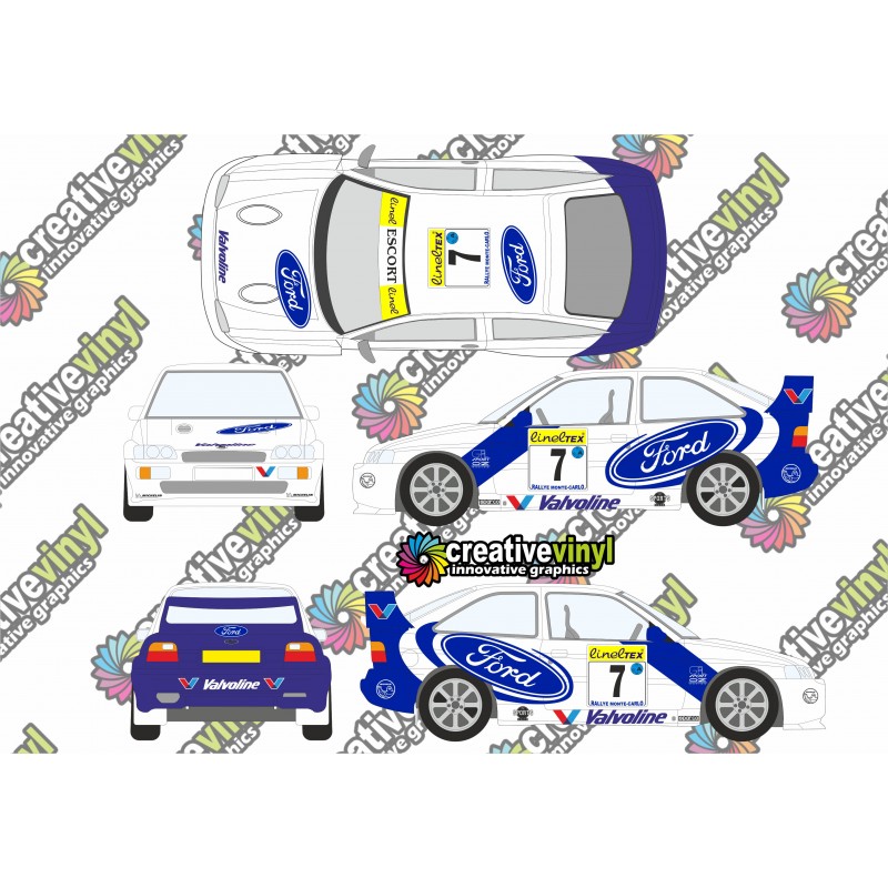  Kit completo de gráficos Ford Escort WRC Rally